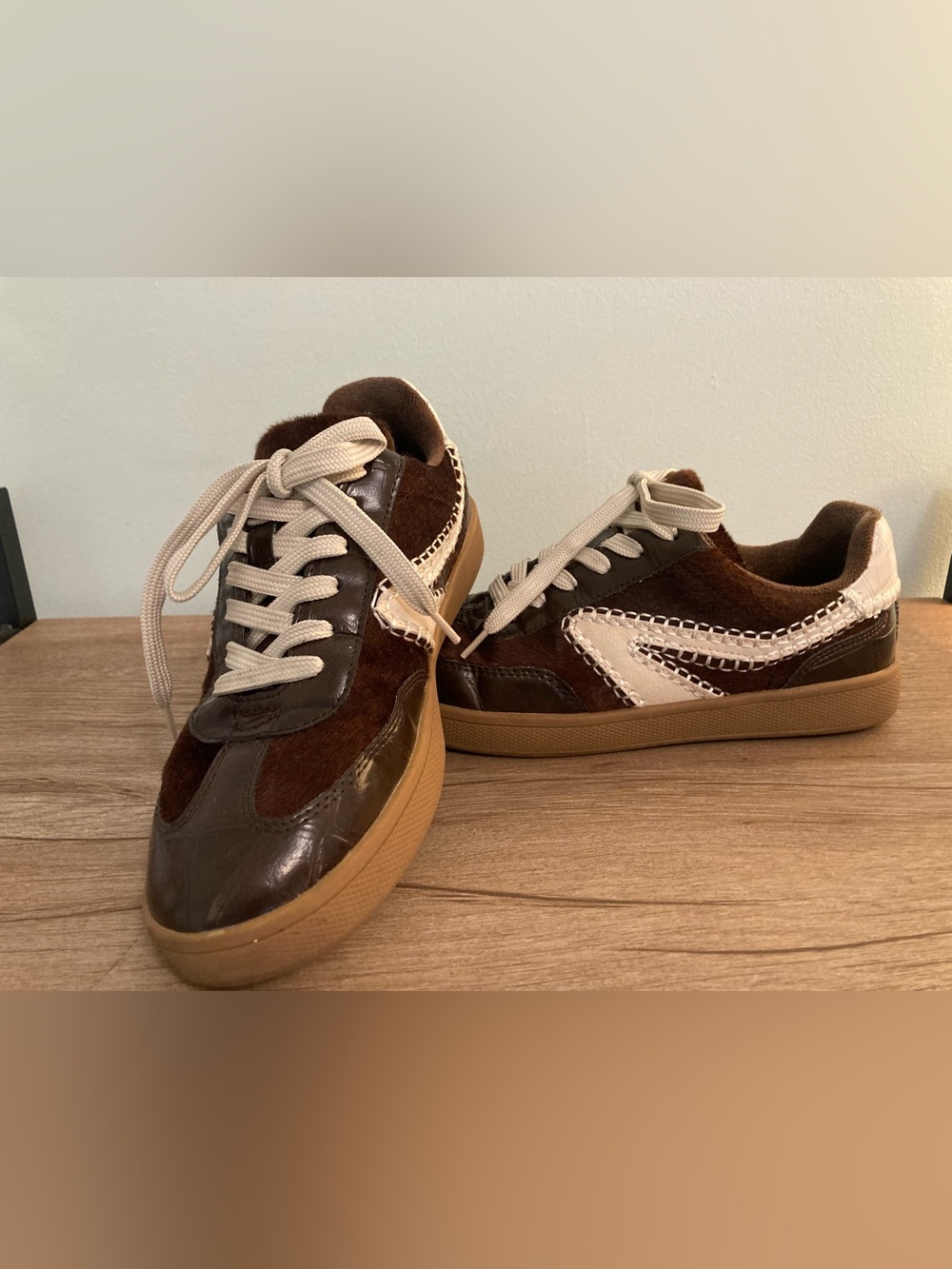 DV by Dolce Vita Brown and White Women's Sneakers
